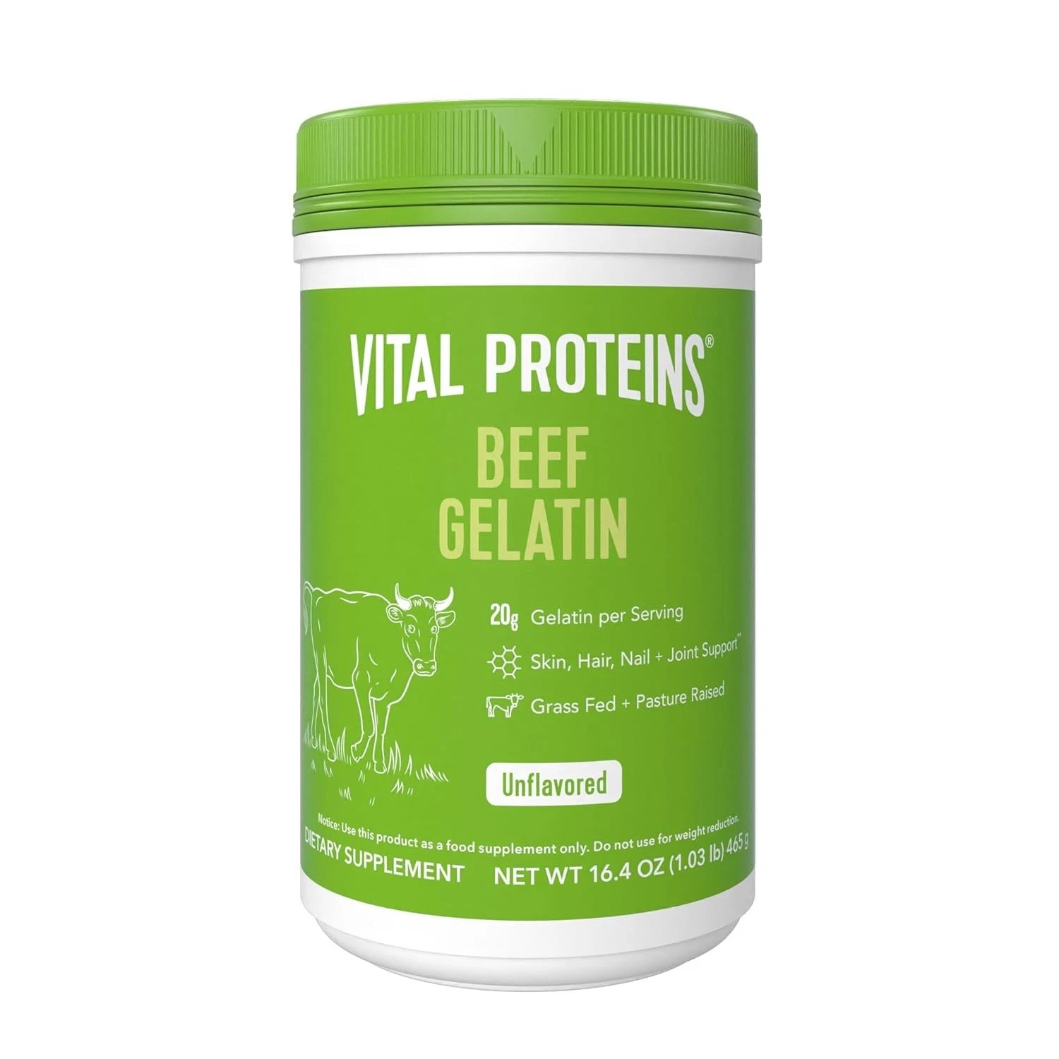 Vital Proteins Beef Gelatin Powder; Hair, Skin and Joint Support