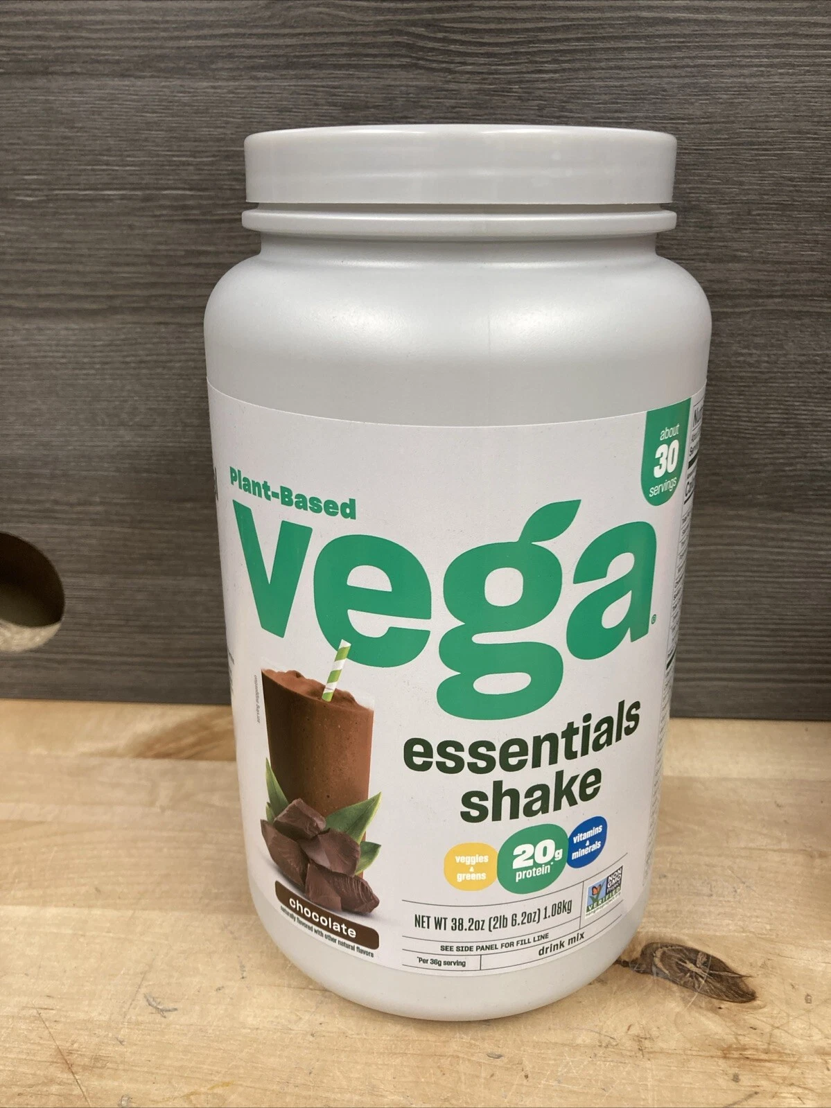 Vega Essentials Plant Based Vega Essentials Shake Chocolate 38.2 Oz