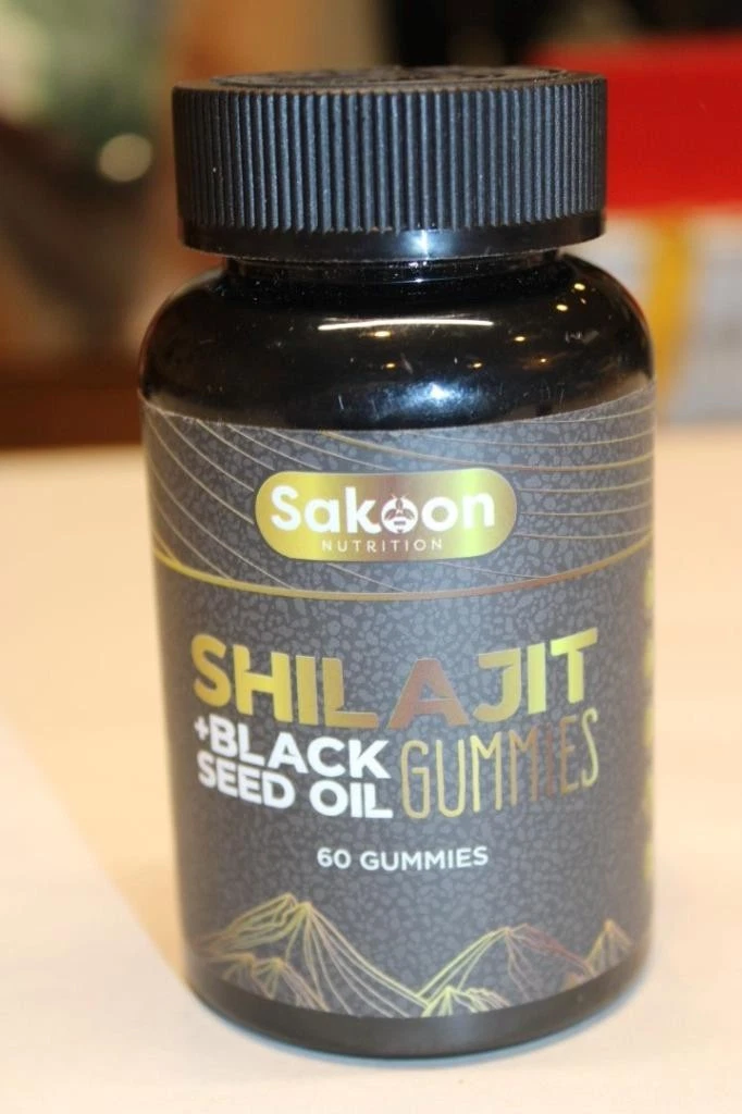 Sakoon Himalayan Shilajit + Black Seed Oil Gummies Vegan 60 Ct. 8/26 NEW