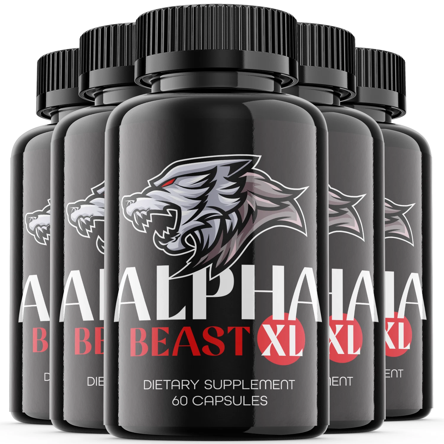 Alpha Beast XL - Male Virility - 5 Bottles - 300 Capsules
