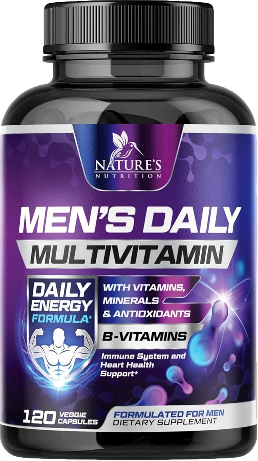 Multivitamin for Men Vitamin A, C, D, E, Zinc, Calcium, Multivitamins for Immune