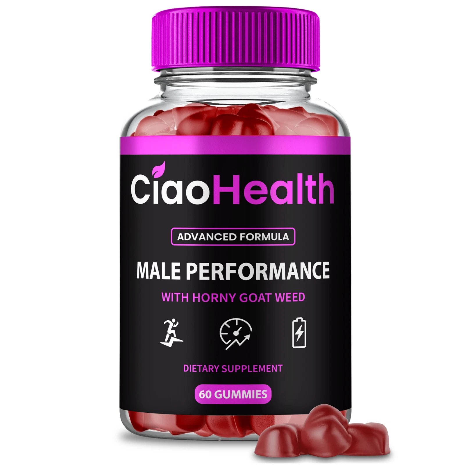 Ciao Health Full Spectrum Gummies, Ciao Health for Men, ed Gummy 60ct