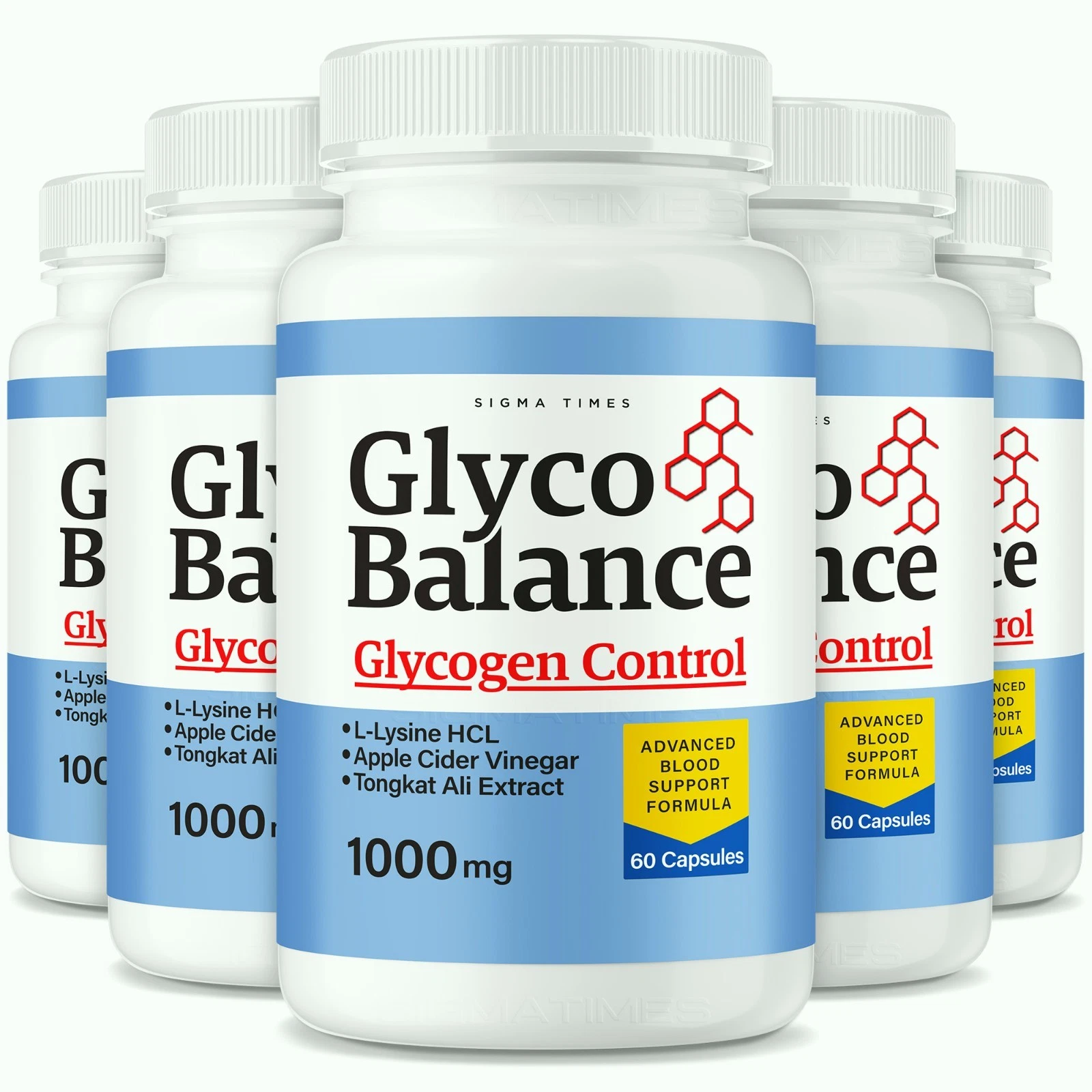 (5 Pack) Glyco Balance Glycogen Control Pills for Blood Health + Circulation