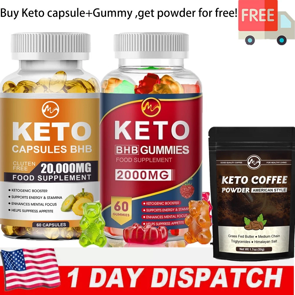 KETO BHB 2000mg PURE Ketone FAT BURNER Weight Loss Diet Pills Ketosis