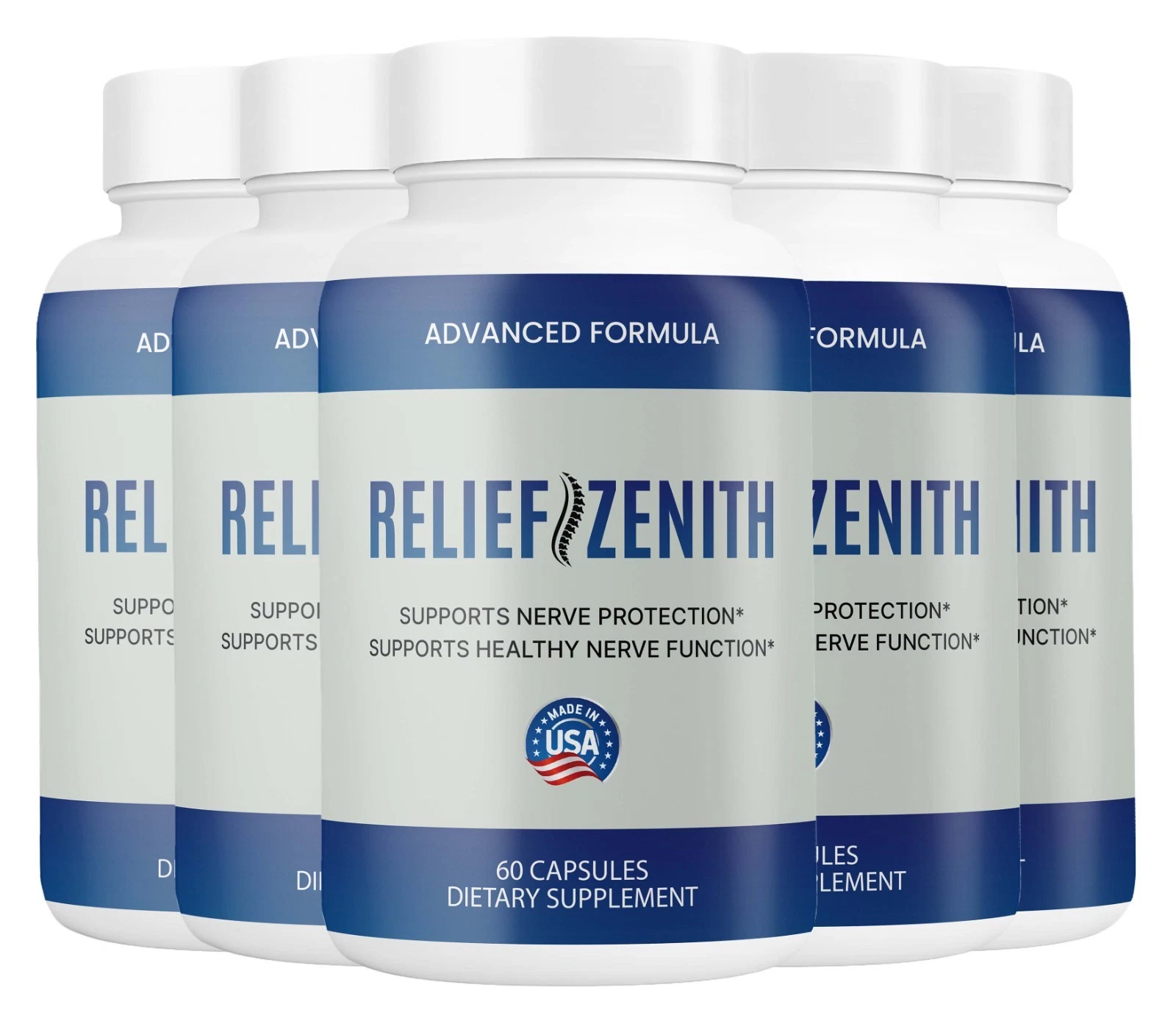 (5 Pack) Relief Zenith Capsules, ReliefZenith Advanced Formula for Nerve Health