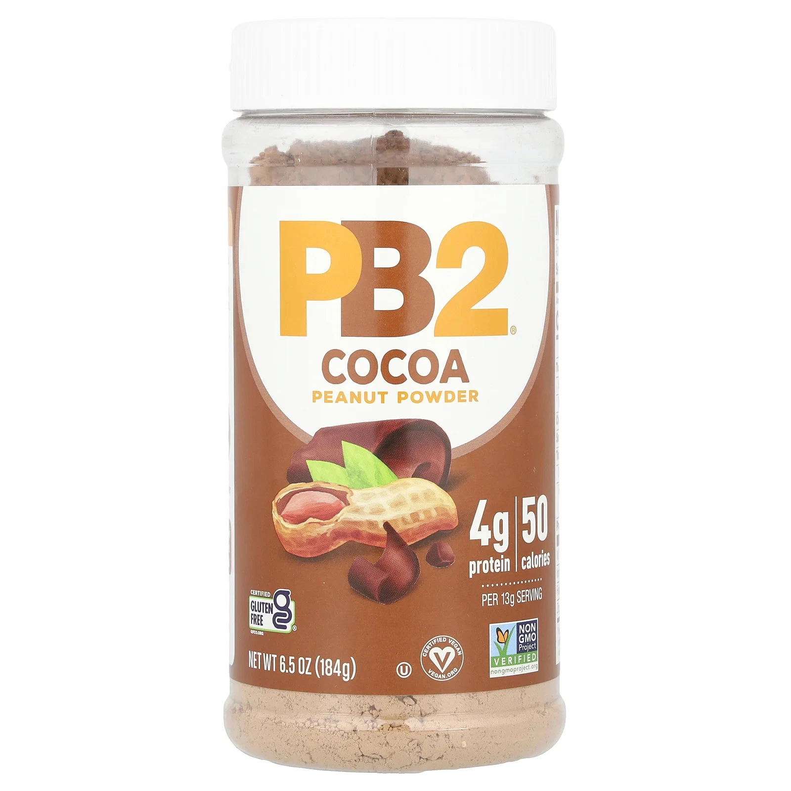 Peanut Powder, Cocoa, 6.5 oz (184 g)