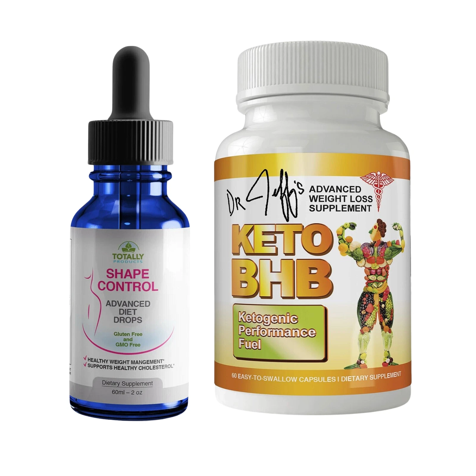 Shape Control Weight Loss Diet Drops & Keto BHB Fat Burner Ketogenic Supplement