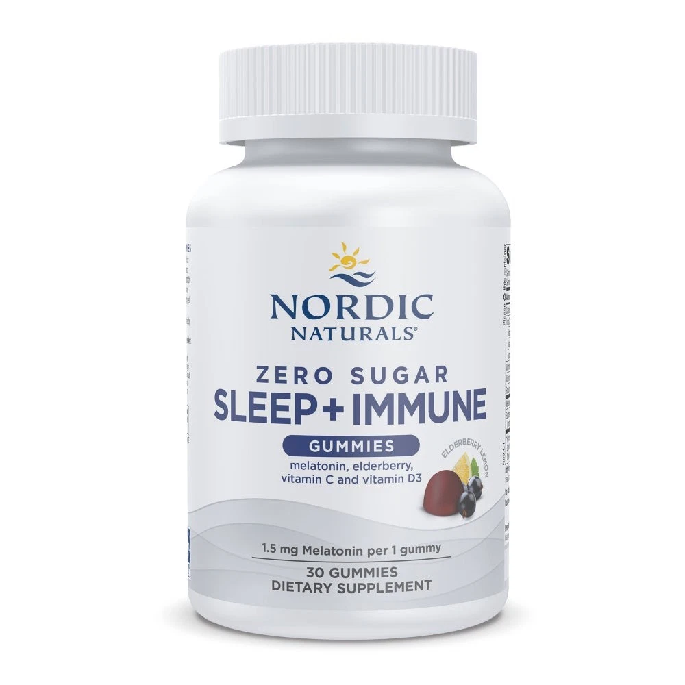 Nordic Naturals Zero Sugar Sleep Immune Gummies - 1.5 Mg Melatonin, Restful