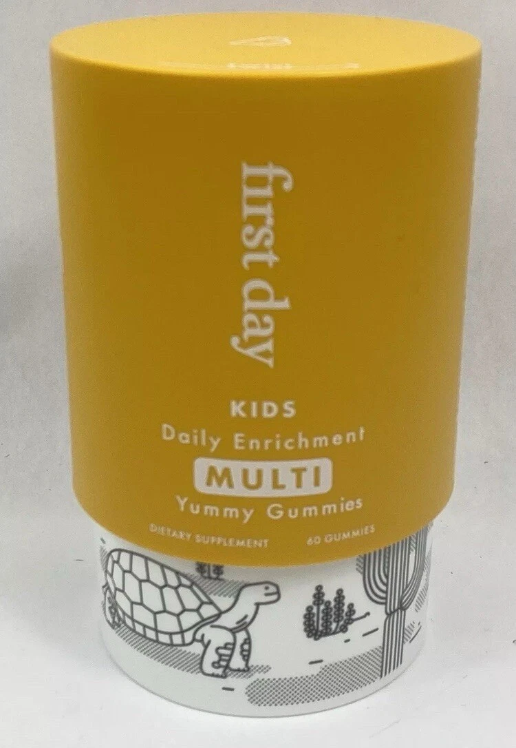 First Day Kids Daily Enrichment Multi Vitamins 60 Yummy Gummies Sealed Exp 02/26