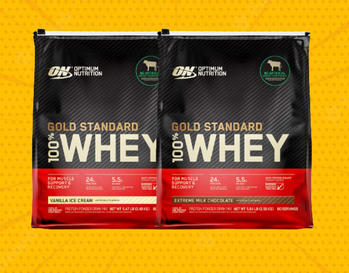 Optimum Nutrition Gold Standard 100% Whey Protein, rBST Free, 80 Servings