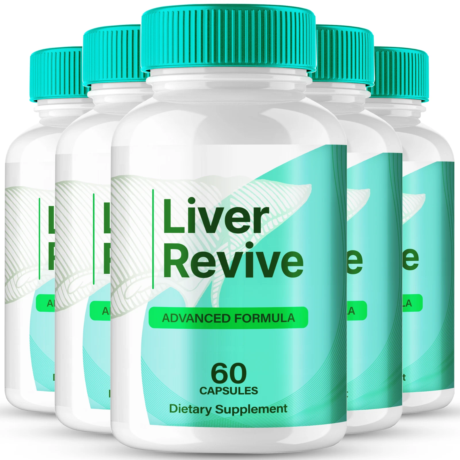 (5 Pack) Liver Revive Capsules, Advanced Liver Support and Restore Formula Pills