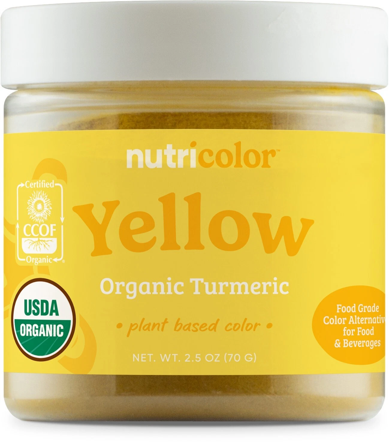 Nutricost Yellow Plant Based Food Coloring From Organic Turmeric Powder