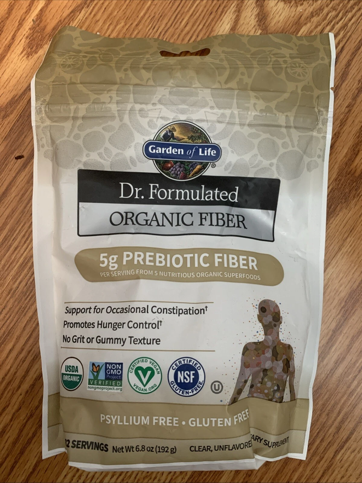 Dr. Formulated Organic Prebiotic Fiber, Clear, Unflavored, 6.8 oz Exp 9/25