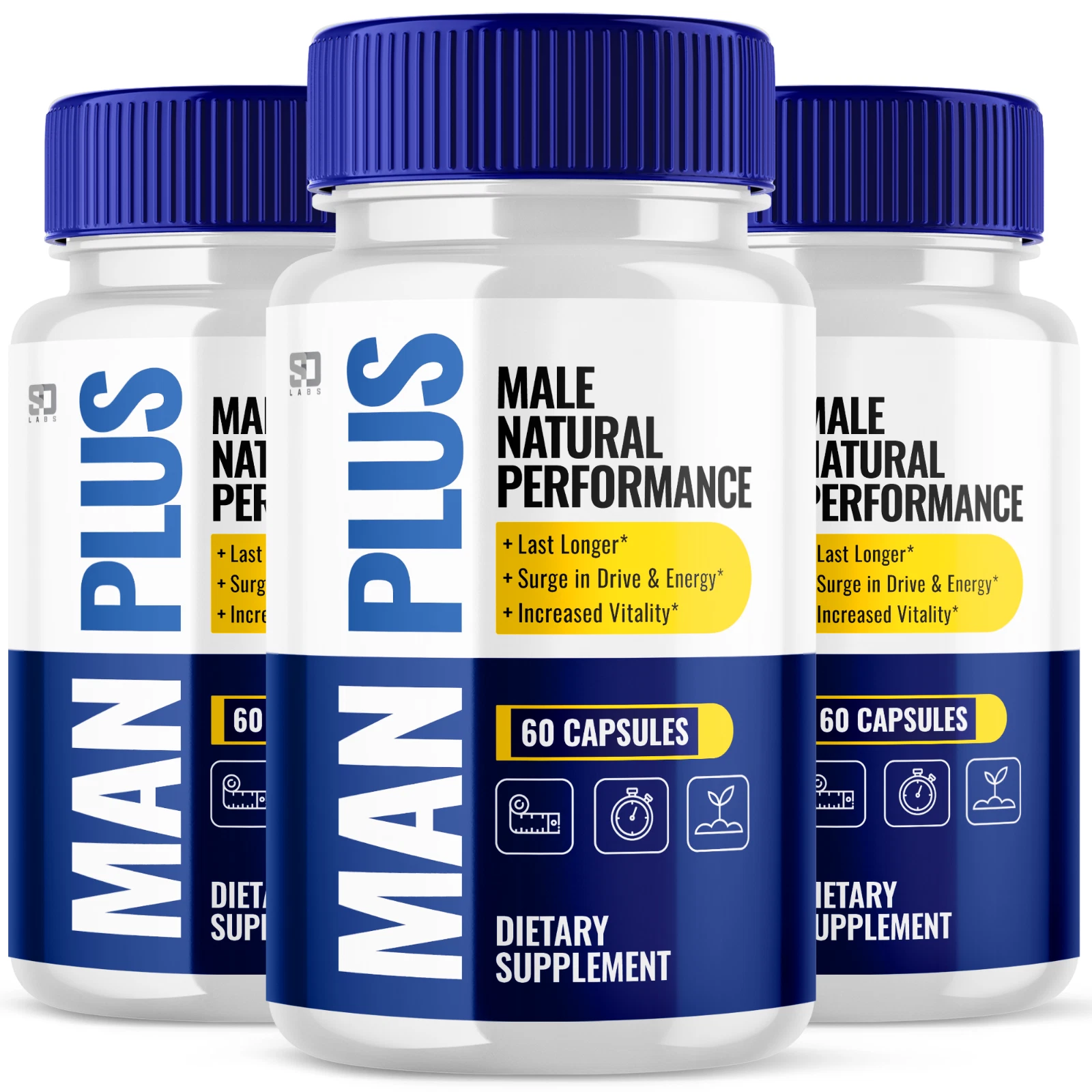 Man Plus Boosts Energy, Vitality and Male Natural Performance (3 Pack)