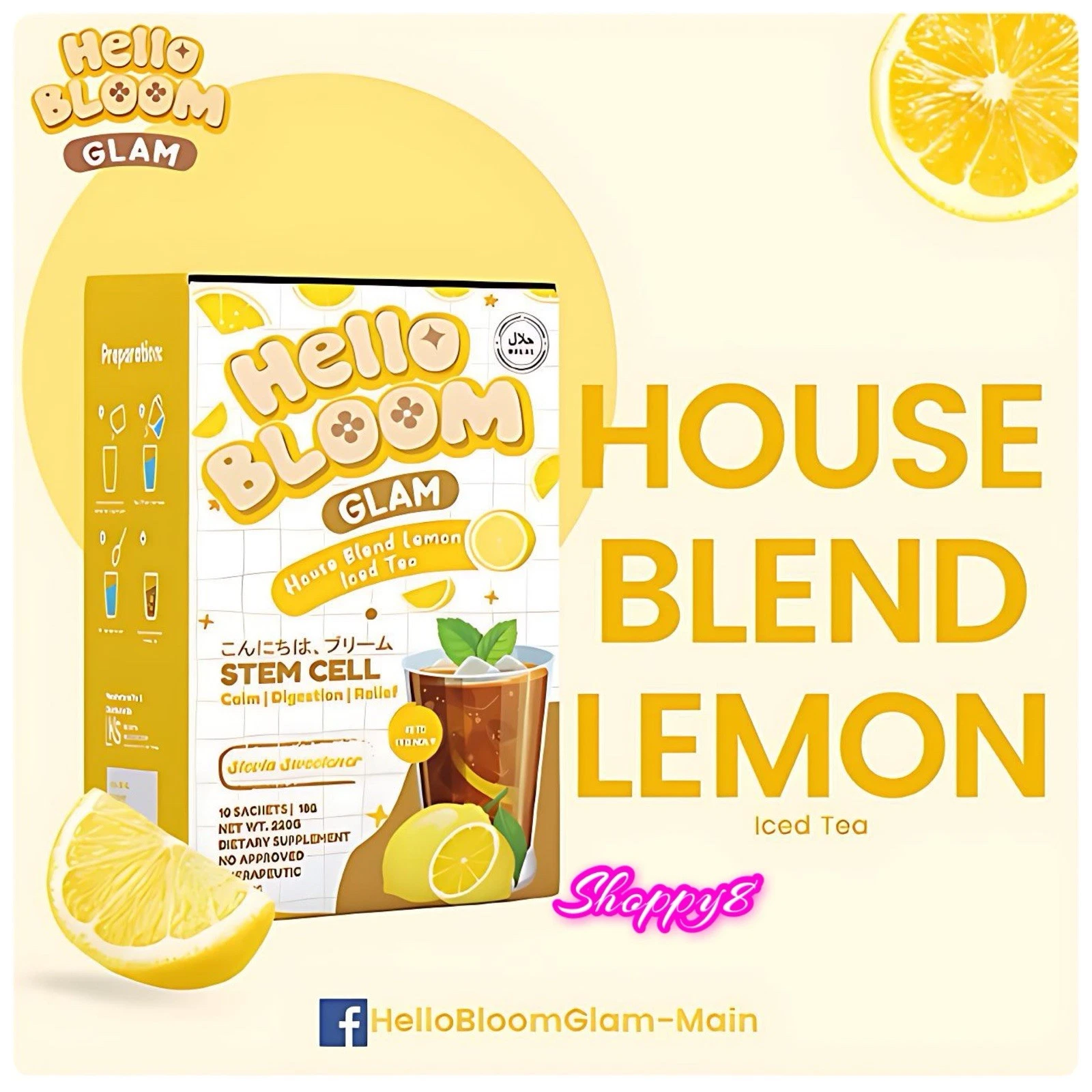 Hello Bloom Glam House Blend Lemon Iced Tea by Kiray Celis