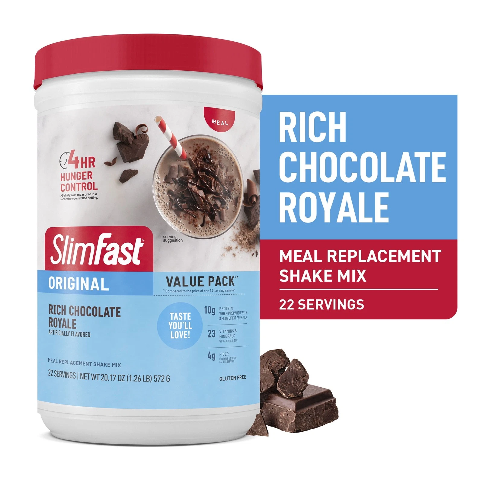 Meal Replacement Shake Mix, Rich Chocolate Royale, 20.18 oz, 22 Servings