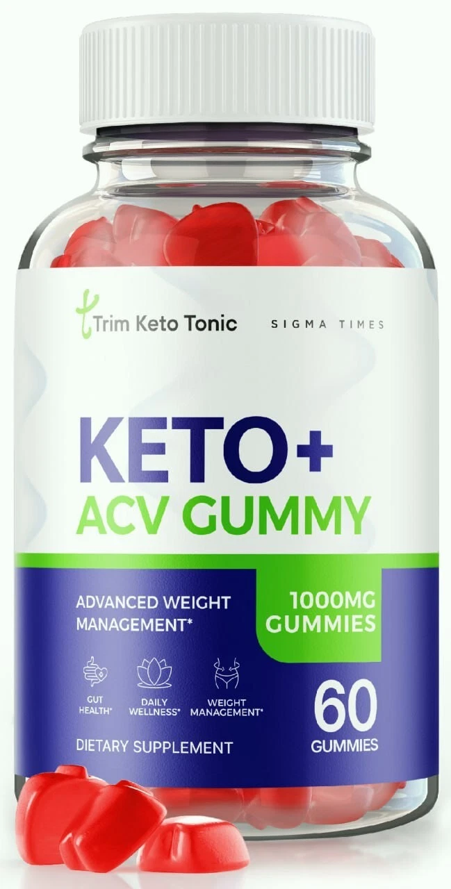 Trim Keto Tonic Keto + ACV Gummies for Weight Loss and Overall Well-Being 60ct