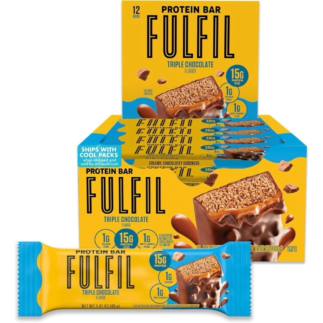 FULFIL Vitamin & Protein Bar: Triple Chocolate Flavor 05/2025 15 G Protein