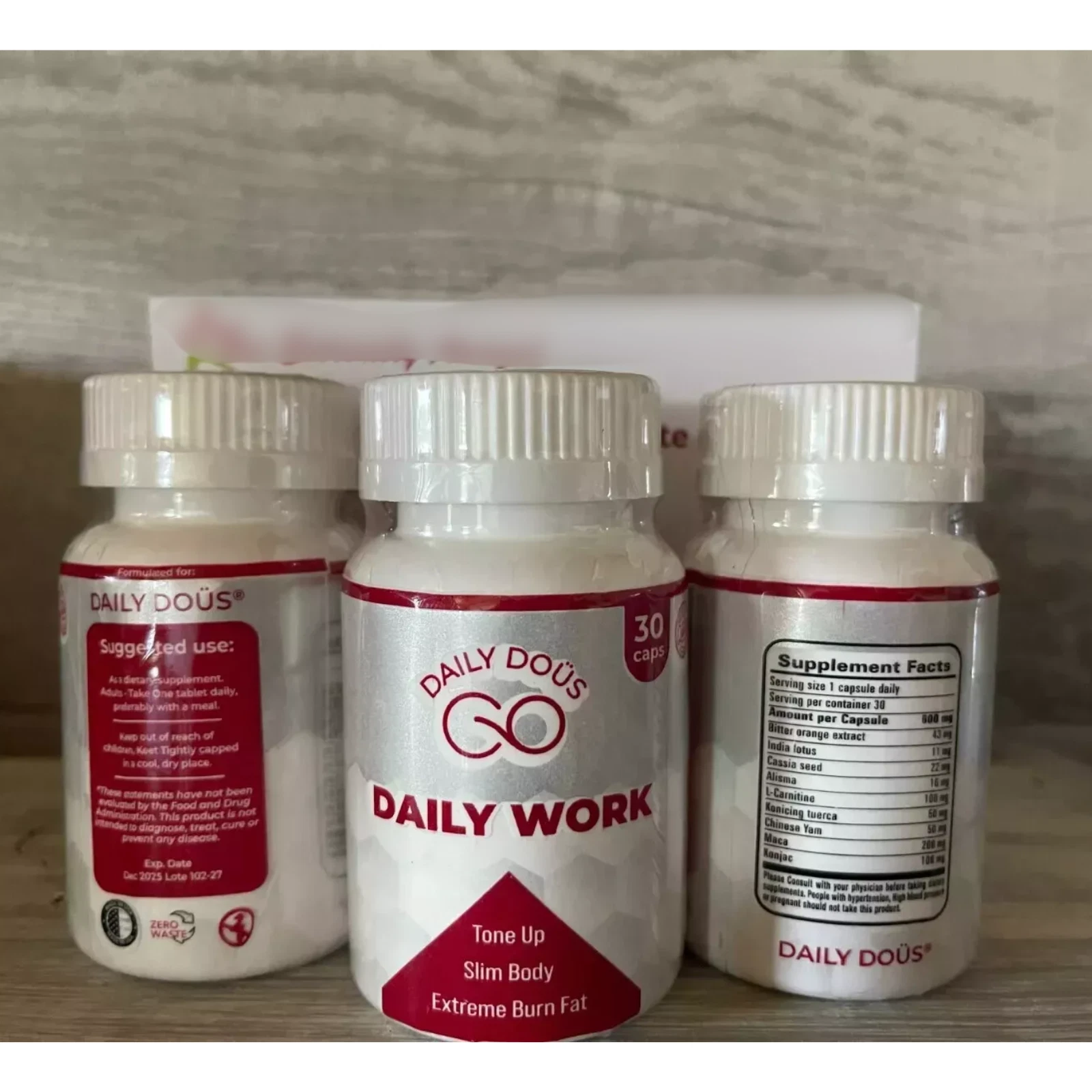 2 Bottles *** Daily Work Pills *** Brand New and Sealed *** by Daily Dous