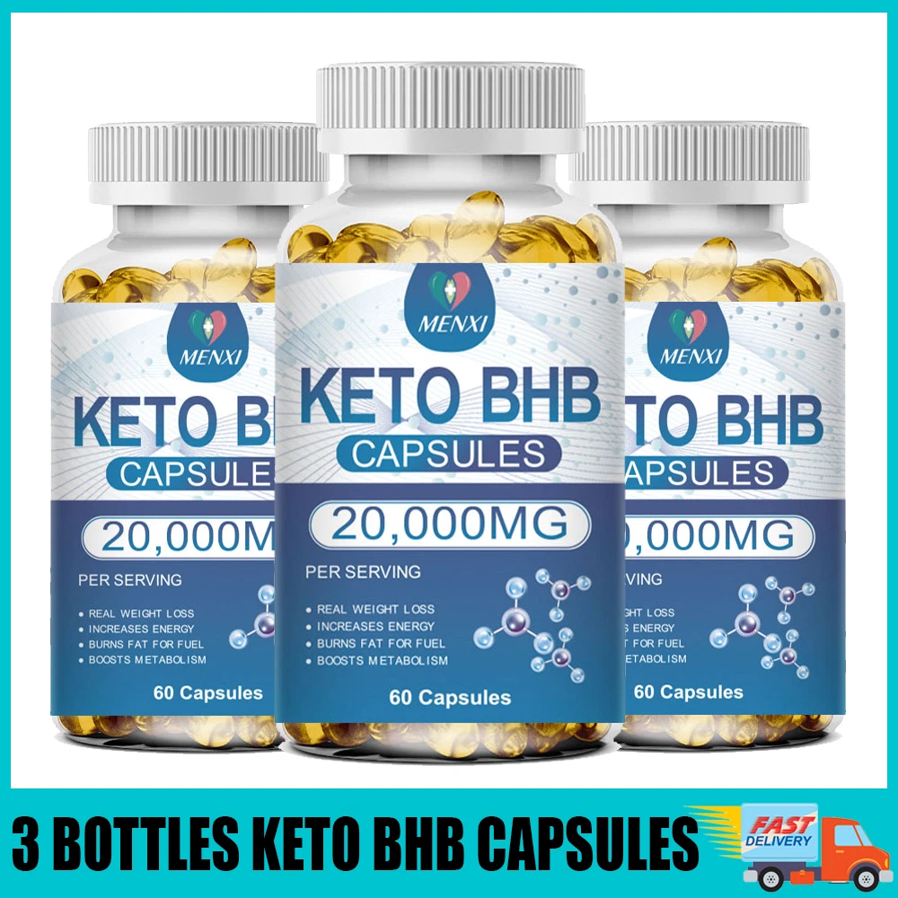 3 Packs Keto BHB 20000mg Diet Pills Ketone Fat Burner Weight Loss Diet 180 Pills