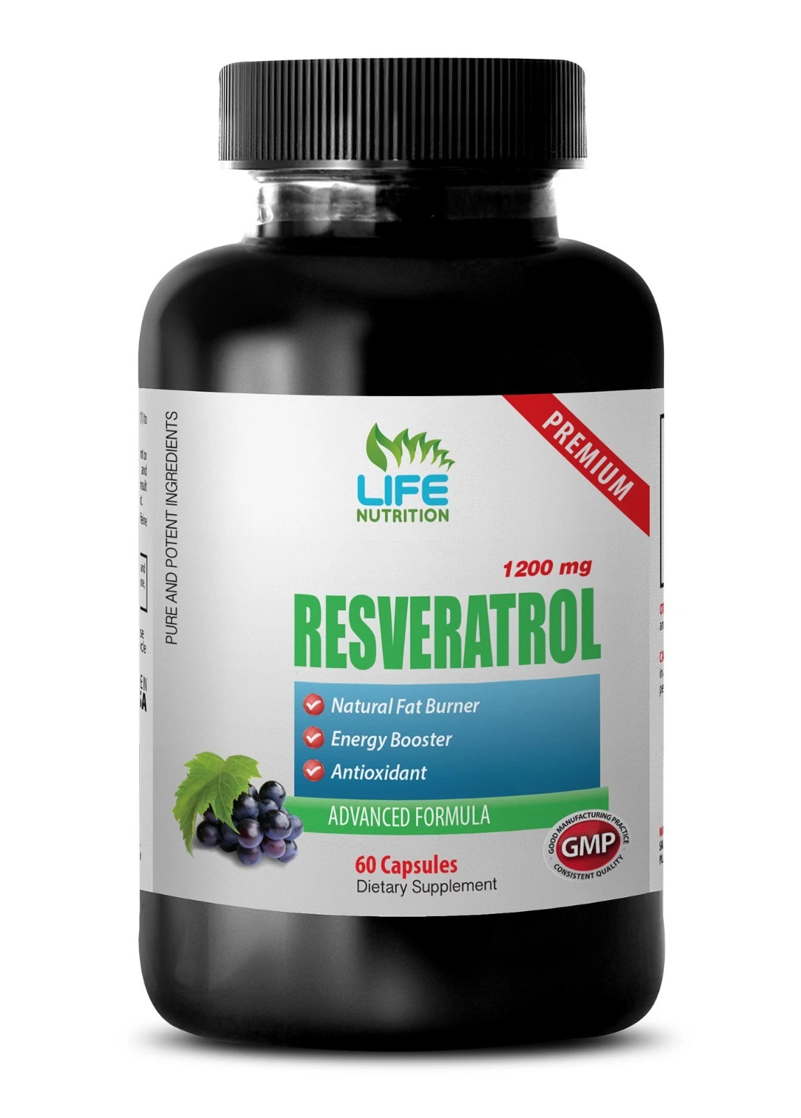Resveratrol Supreme 1200 mg Antioxidant Anti-Aging 1 Bottle 60 Capsules