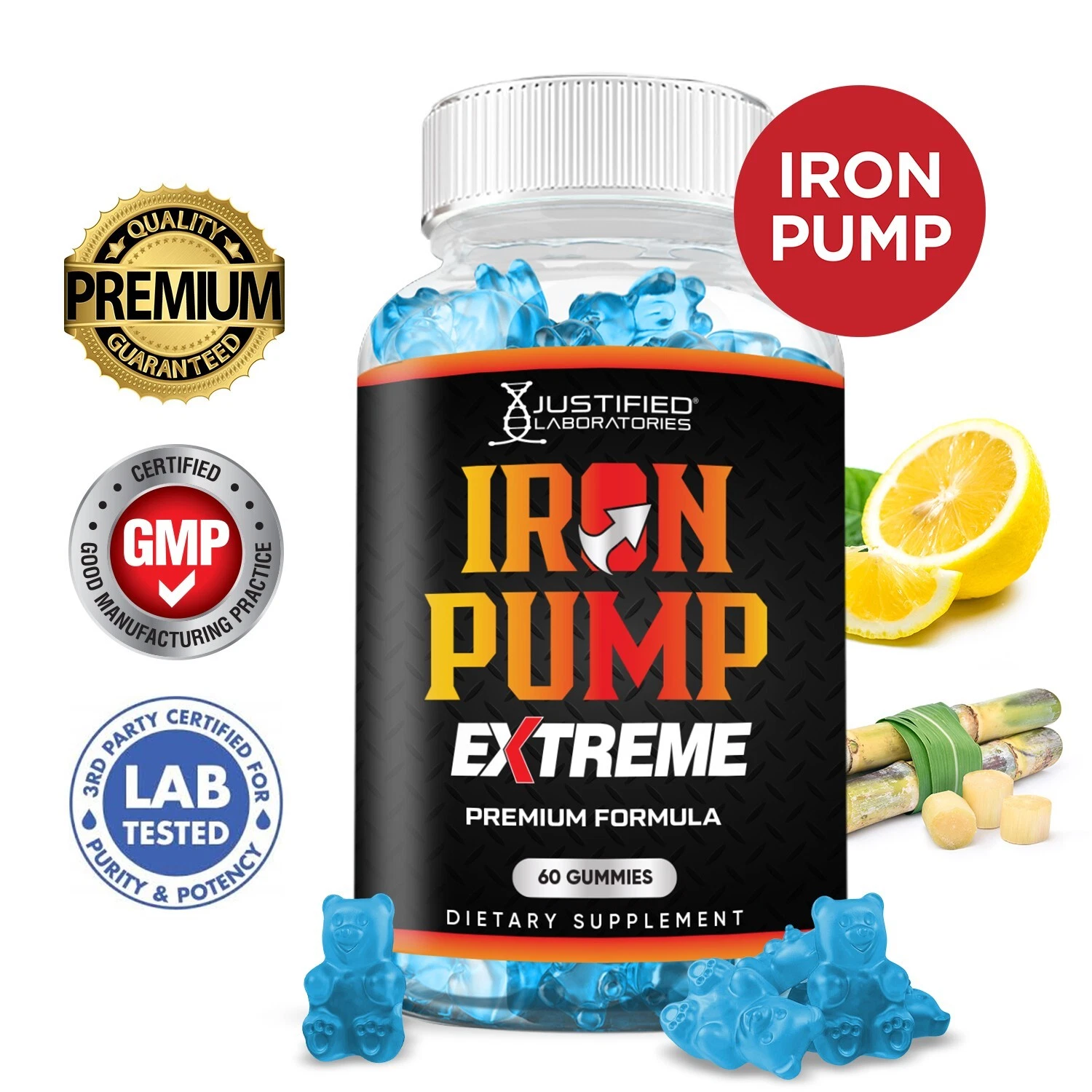 Iron Pump Male Enhancement Extreme Gummies 1393MG 60 Gummys