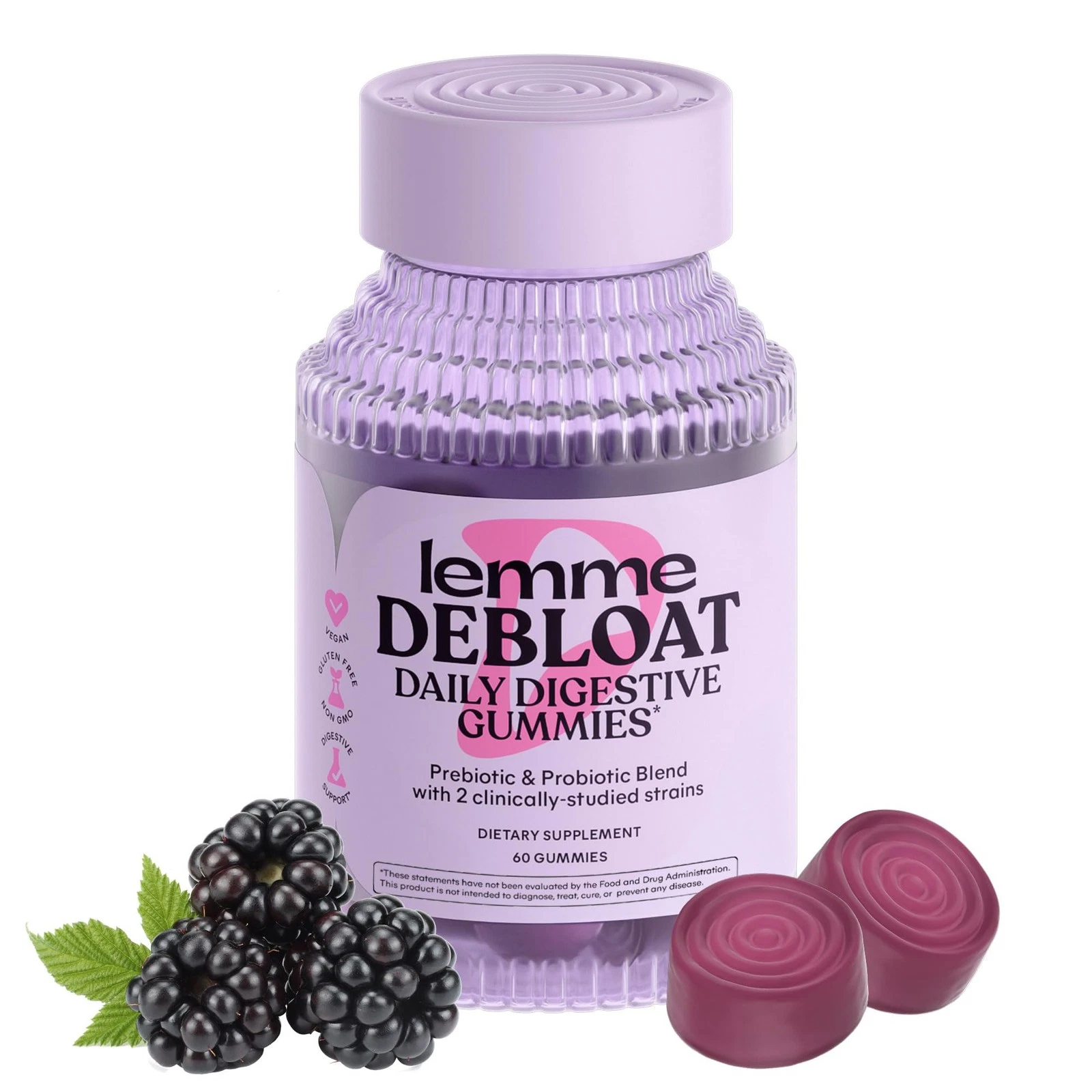 Lemme Debloat - Digestive & Gut Health Gummies with 2 Clinically Studied