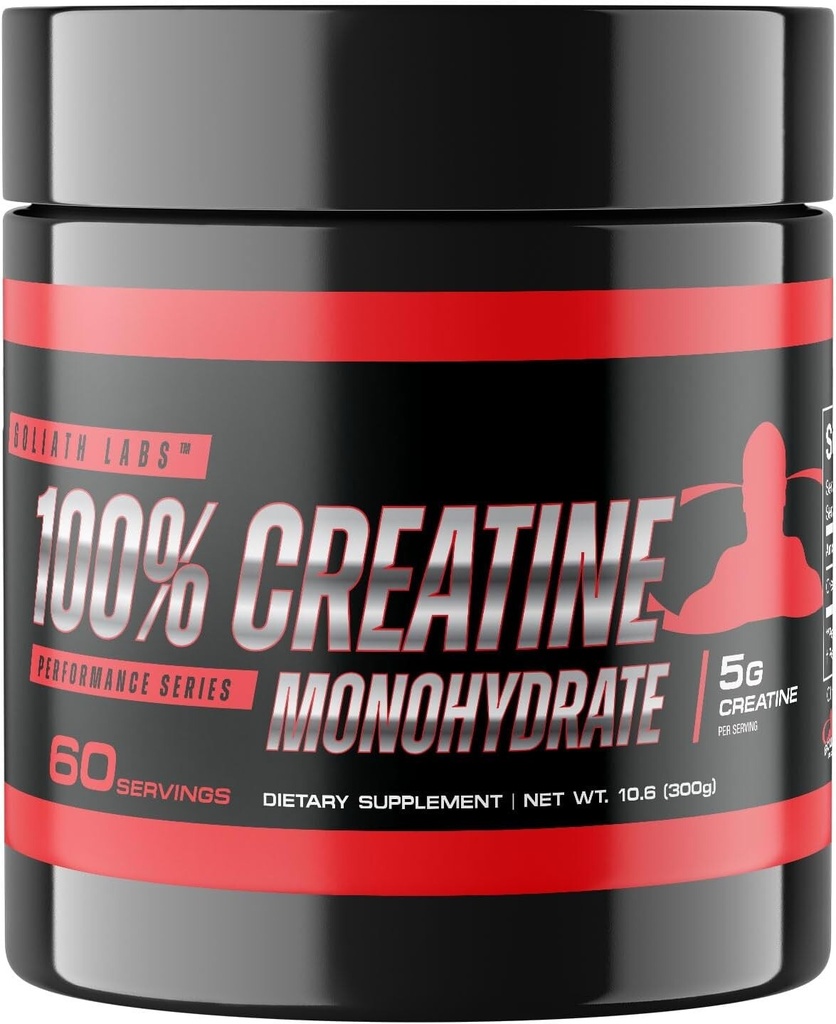 Goliath Labs Pure Creatine Monohydrate Powder - 300g Unflavored Micronized