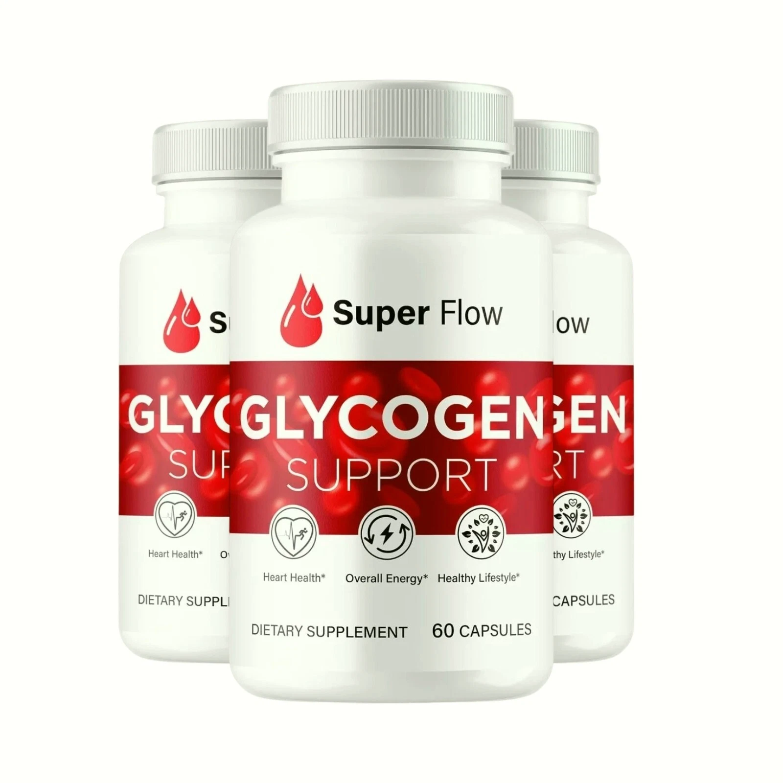 3-Pack Super Flow Glyco Optimizer, SuperFlow Glycogen Support - 180 Capsules