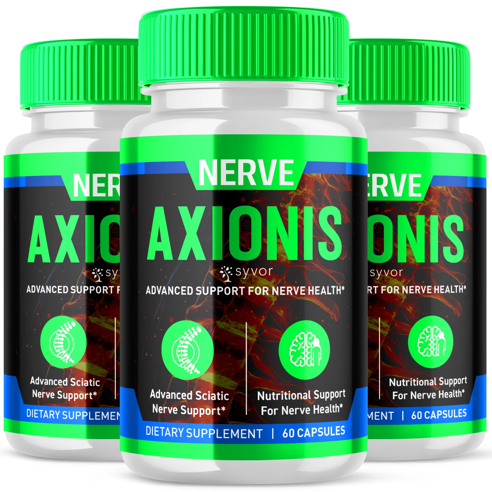Axionis Advanced Nerve Support Formula Maximum Strength Vitamin 180 Capsules