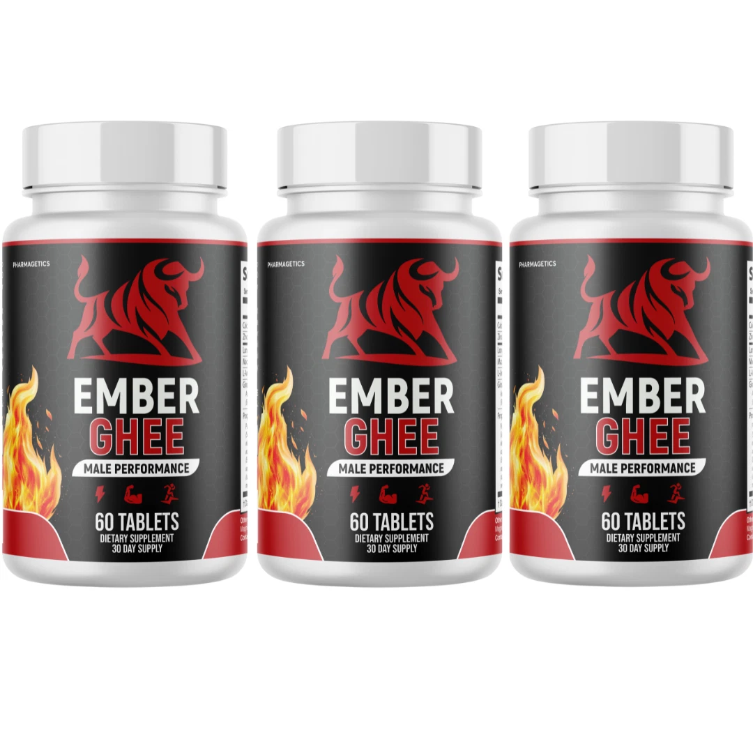 Ember Ghee - Male Enhancement Supplement, Max Performance - 3 Bottles
