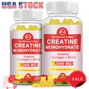 2x Creatine Monohydrate Gummies Pineapple FlavorEnergy Boost Improve Muscle Muss