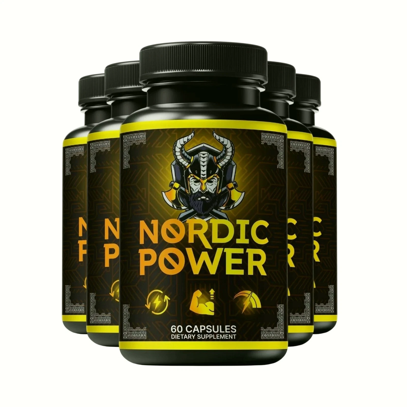 5-Pack Nordic Power Male Capsules - To Support Vitality & Stamina - 300 Capsules