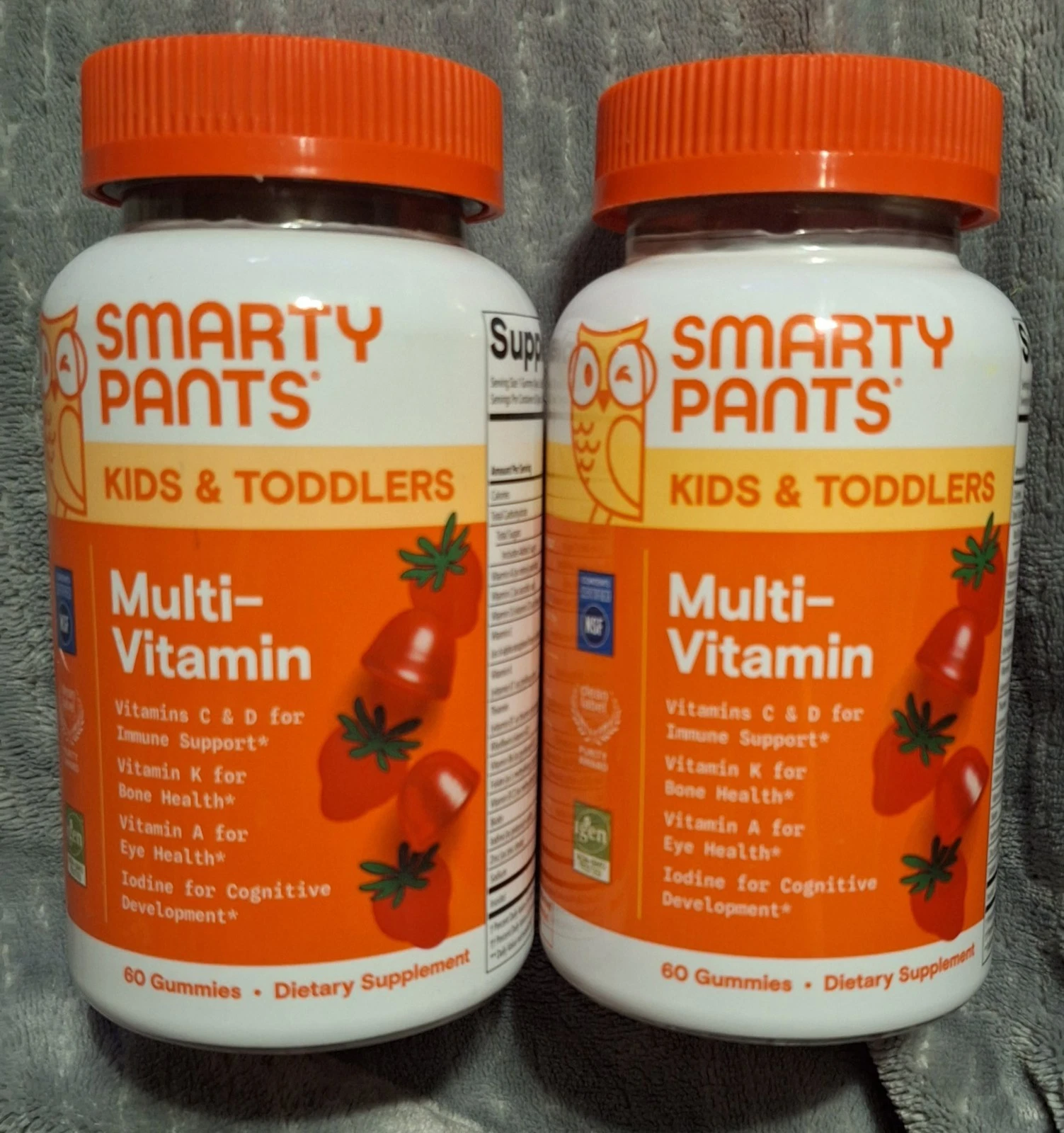 Lot of 2 SmartyPants Kids & Toddlers Multivitamin 120 Gummies Strawberry Creme