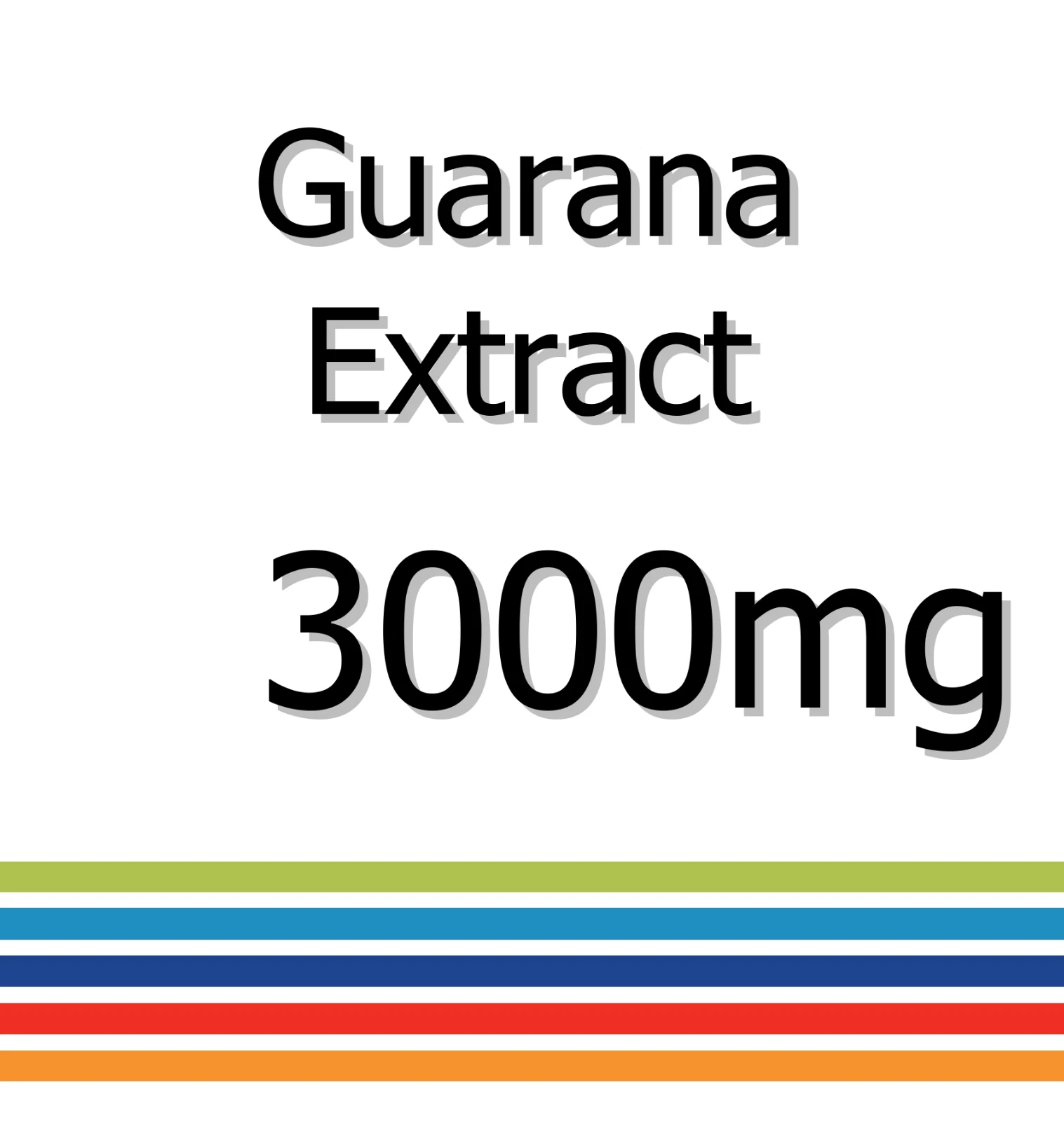 Guarana Extract 3000mg x 30 Tablets - Improved Focus