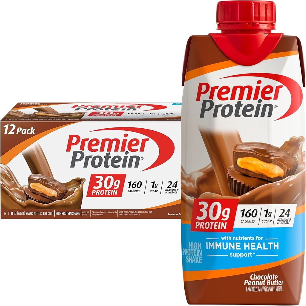 Premier Protein Shake, Chocolate, 30g Protein, 11 fl oz, 12 Ct