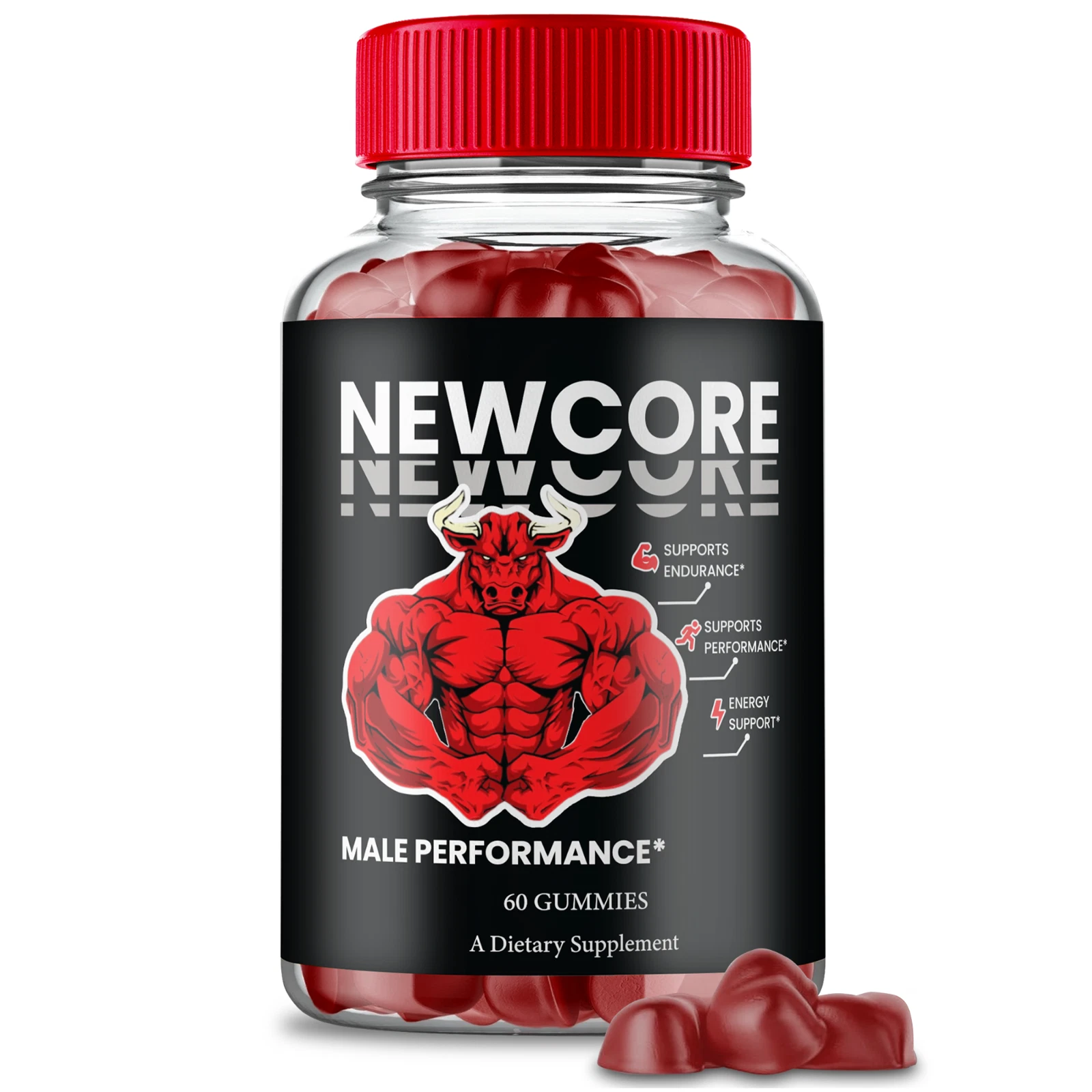 Newcore Male Gummies, New Core Performance Gummy for Men 60ct