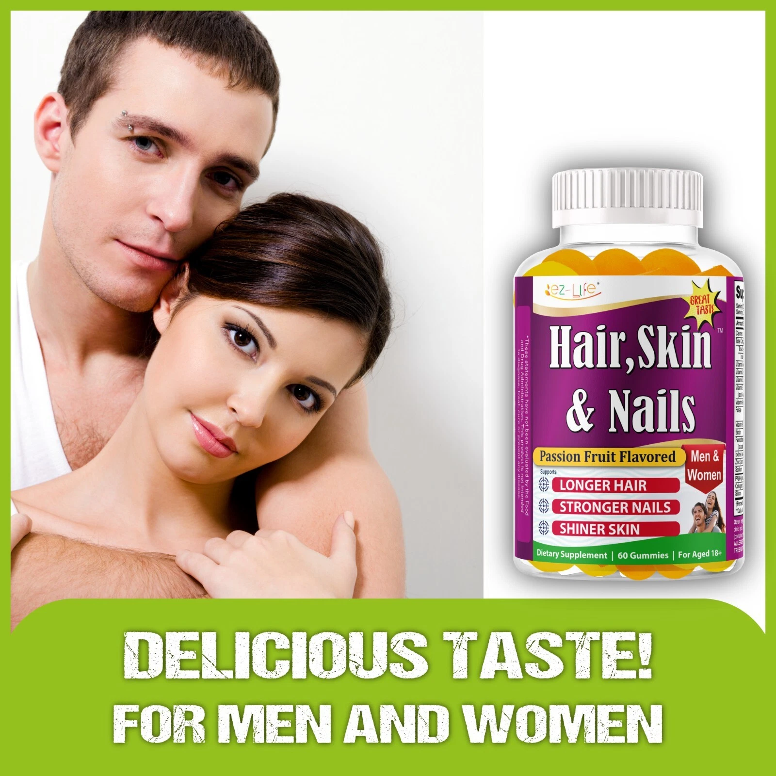 Biotin & Collagen Gummy Vitamins for Hair, Skin, and Nails Extra Strength Gummy