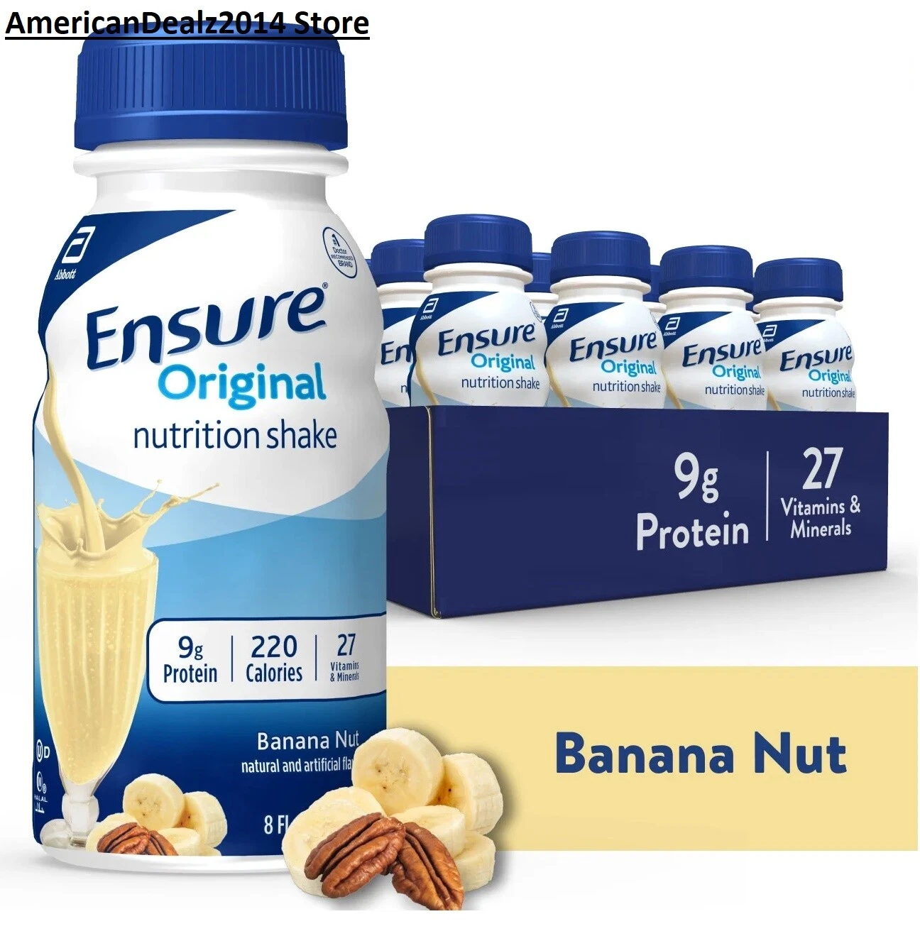 Ensure Original Nutrition Shake BANANA NUT 8 Fl Oz Choose 6 OR 30 Bottles