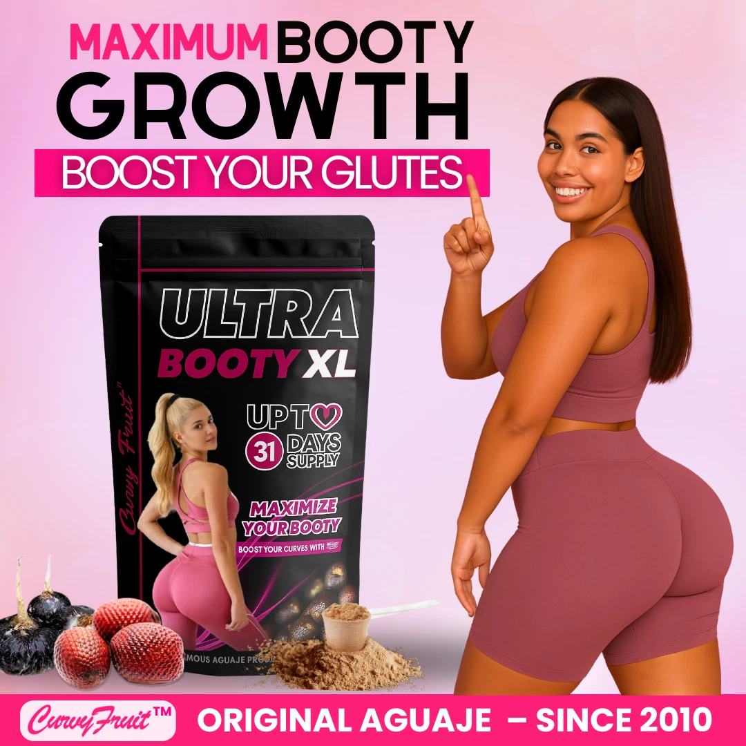 HUGE BOOTY GROWTH – Aguaje Curvy Fruit + Black Maca Powder –SHIPS FAST FROM USA