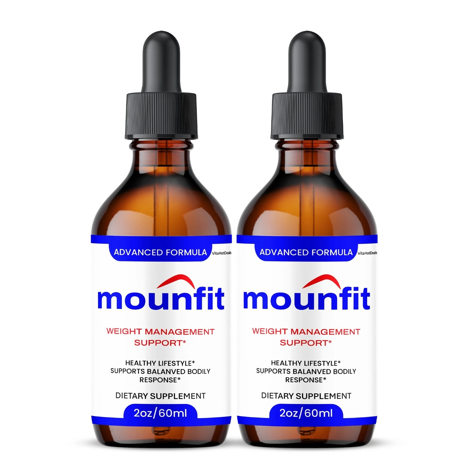 Mounfit Drops Liquid Supplement, Max Strength, Moun fit Drops (2 Pack)