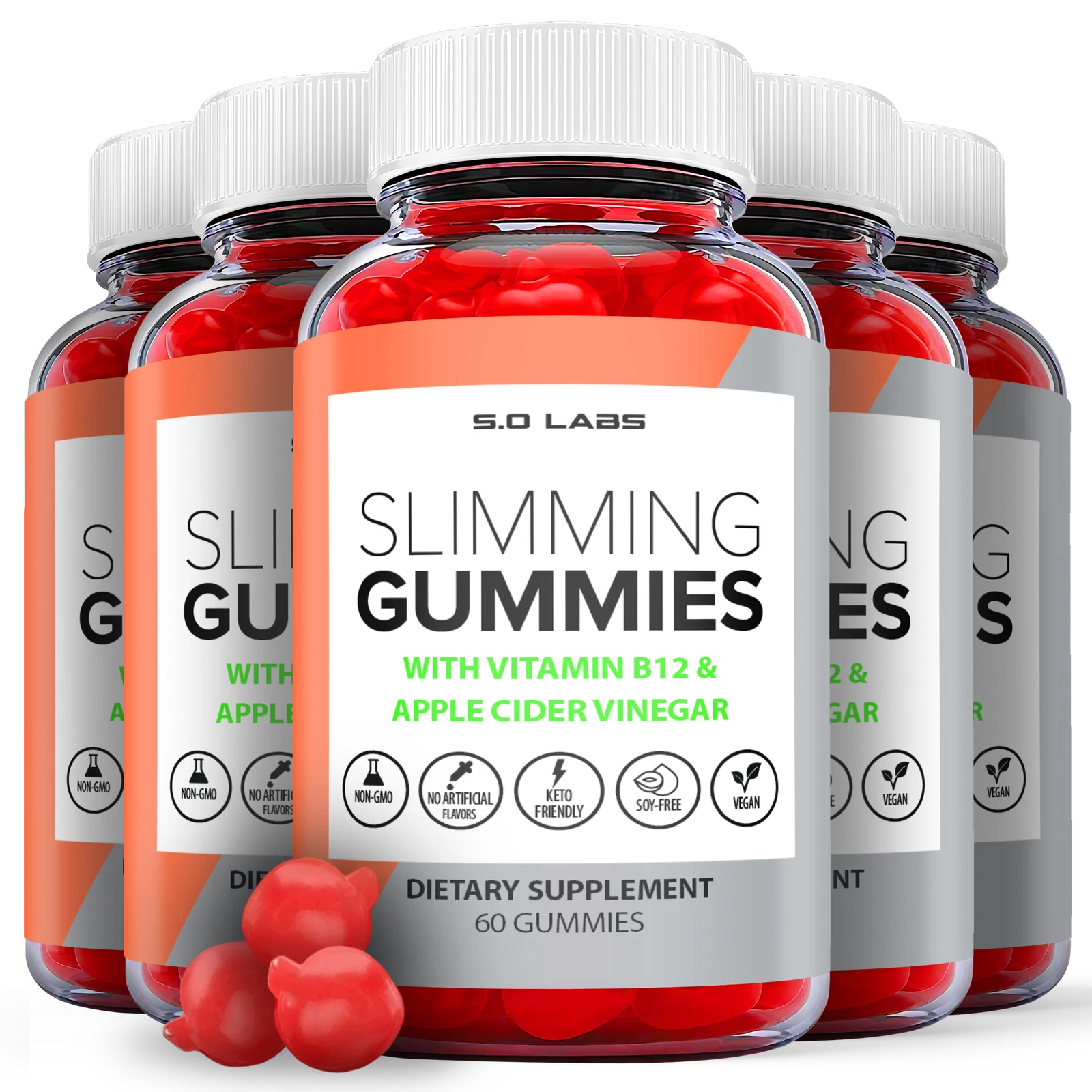Slimming Gummies - Slimming ACV Keto Gummys Weight Loss OFFICIAL - 5 Pack