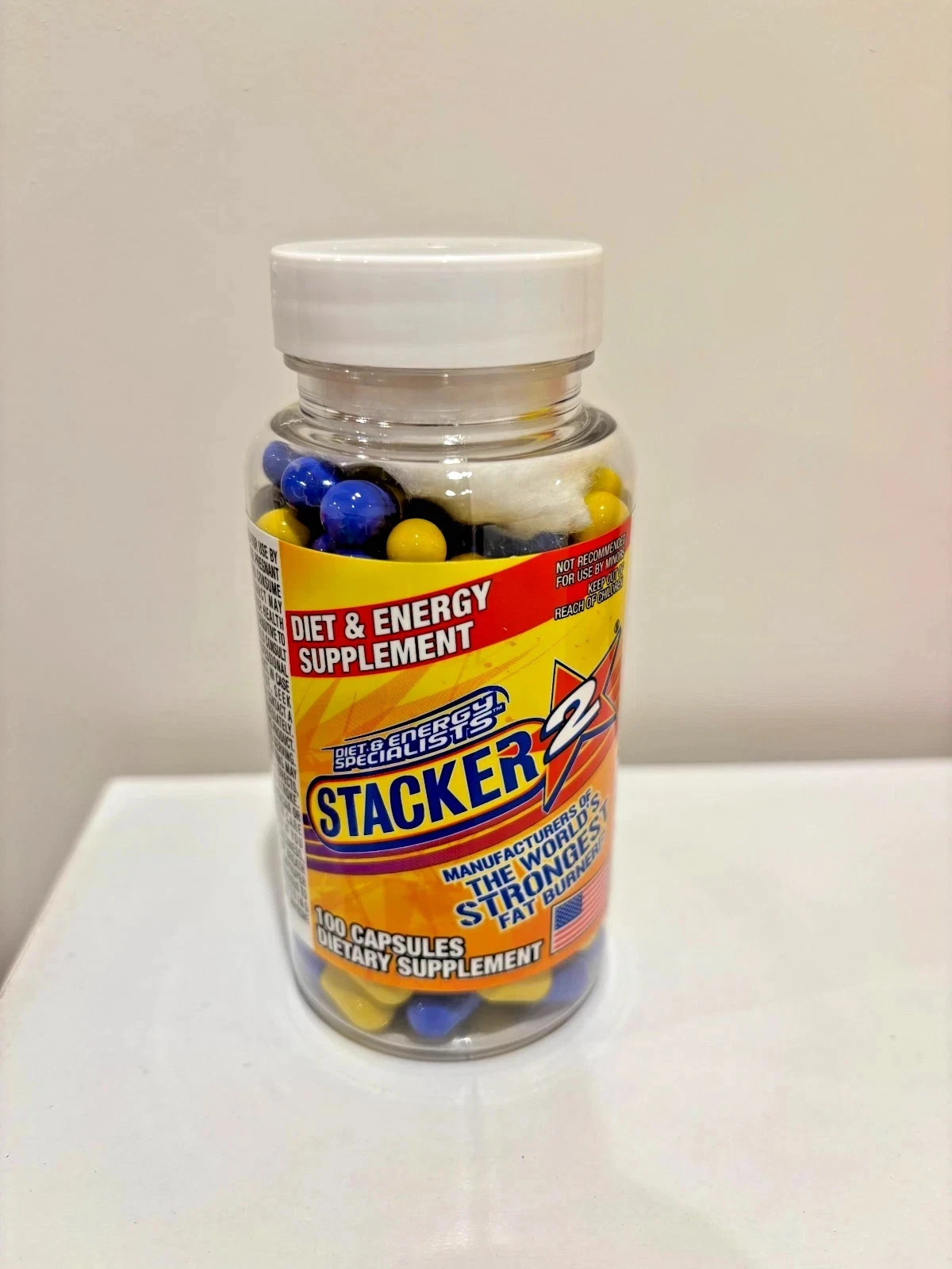 Stacker two Dietary Supplement "Fat Burner Weight Loss" Capsules 100 Count
