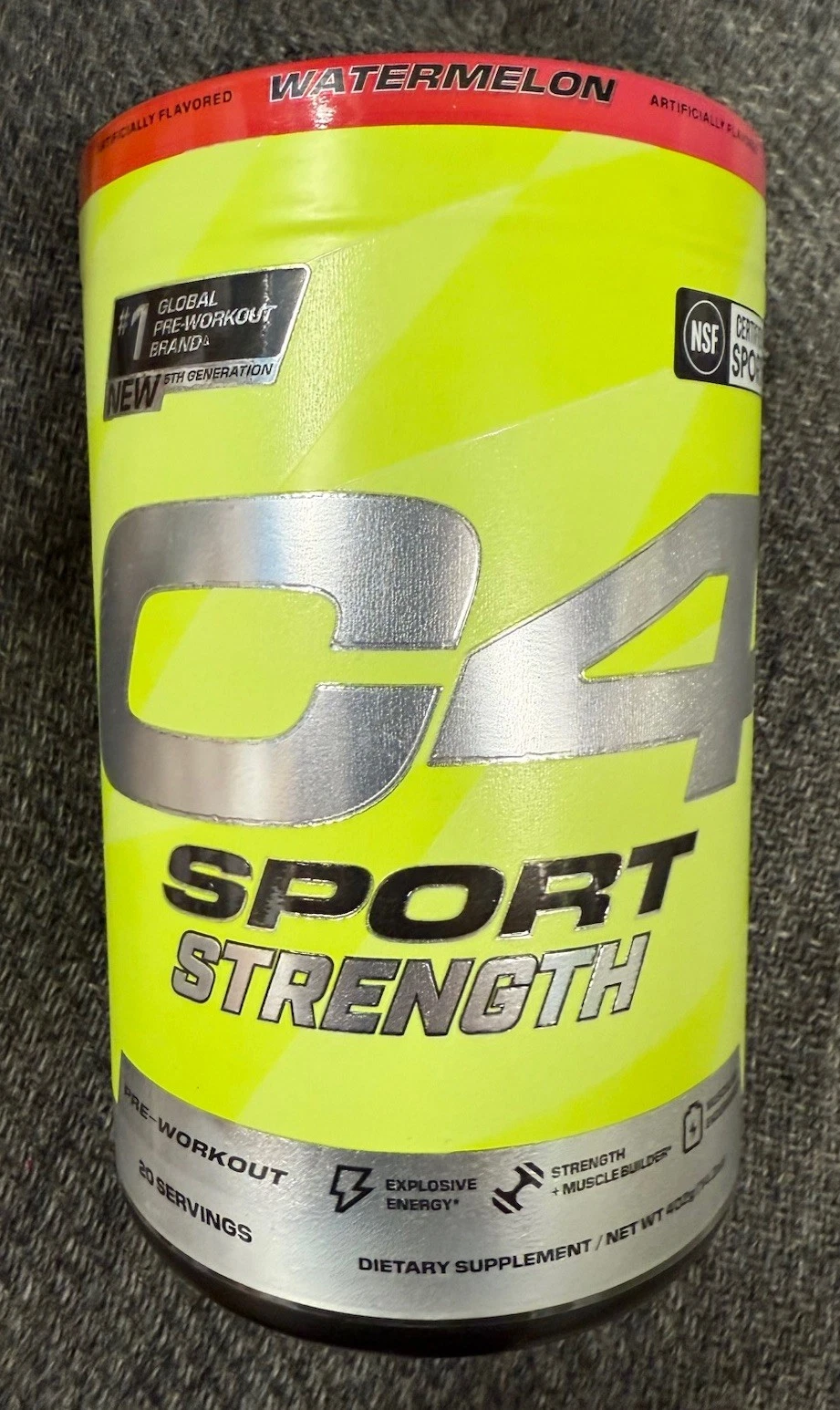 2 New C4 Sport Strength, Pre-Workout, Watermelon, 14.2 oz Each Exp 2/26