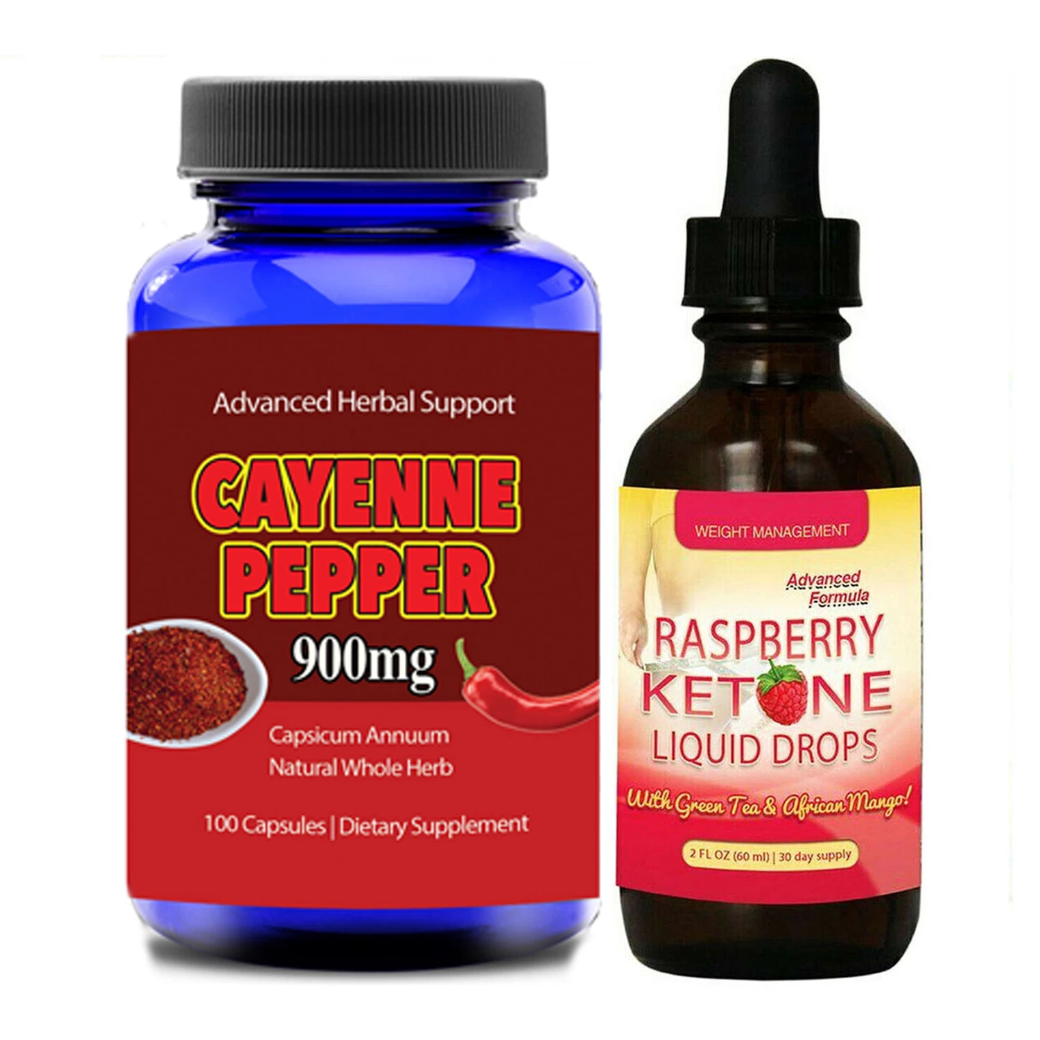 Cayenne Pepper Weight Loss Capsules Supplements Raspberry Ketone Liquid Drops