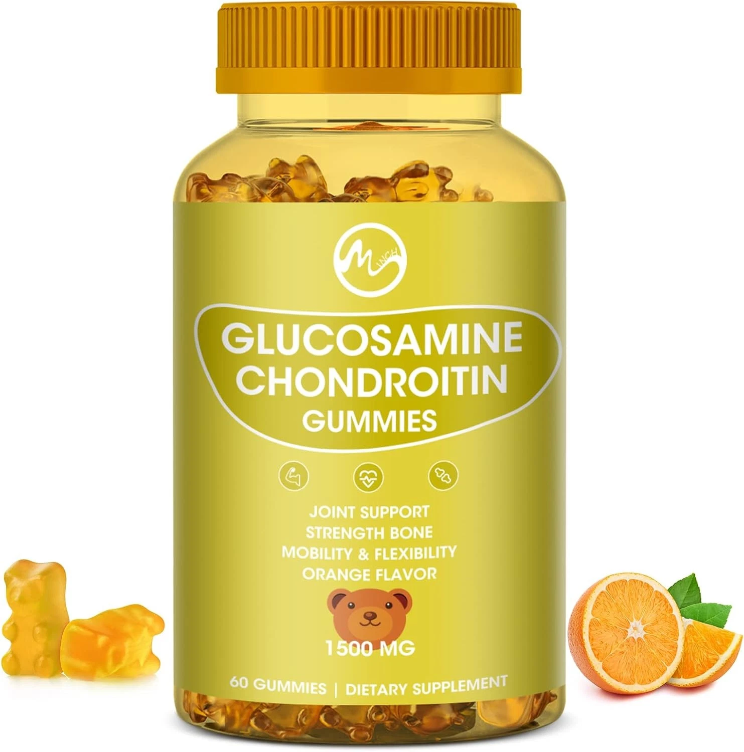 Glucosamine Chondroitin Gummies&MSM - Supports Joint,Immune,Mobility&Flexibility