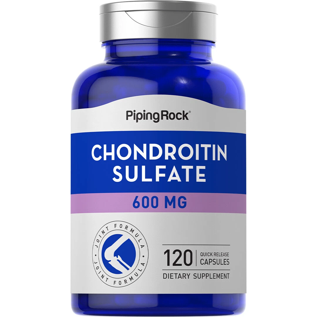 Chondroitin Sulfate | 600mg | 120 Capsules | Non-GMO | by Piping Rock