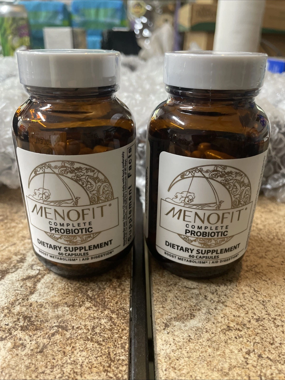 Lot Of 2 MENOFIT Complete Probiotic 120 Capsules Total **NEW SEALED** Exp 9/2026