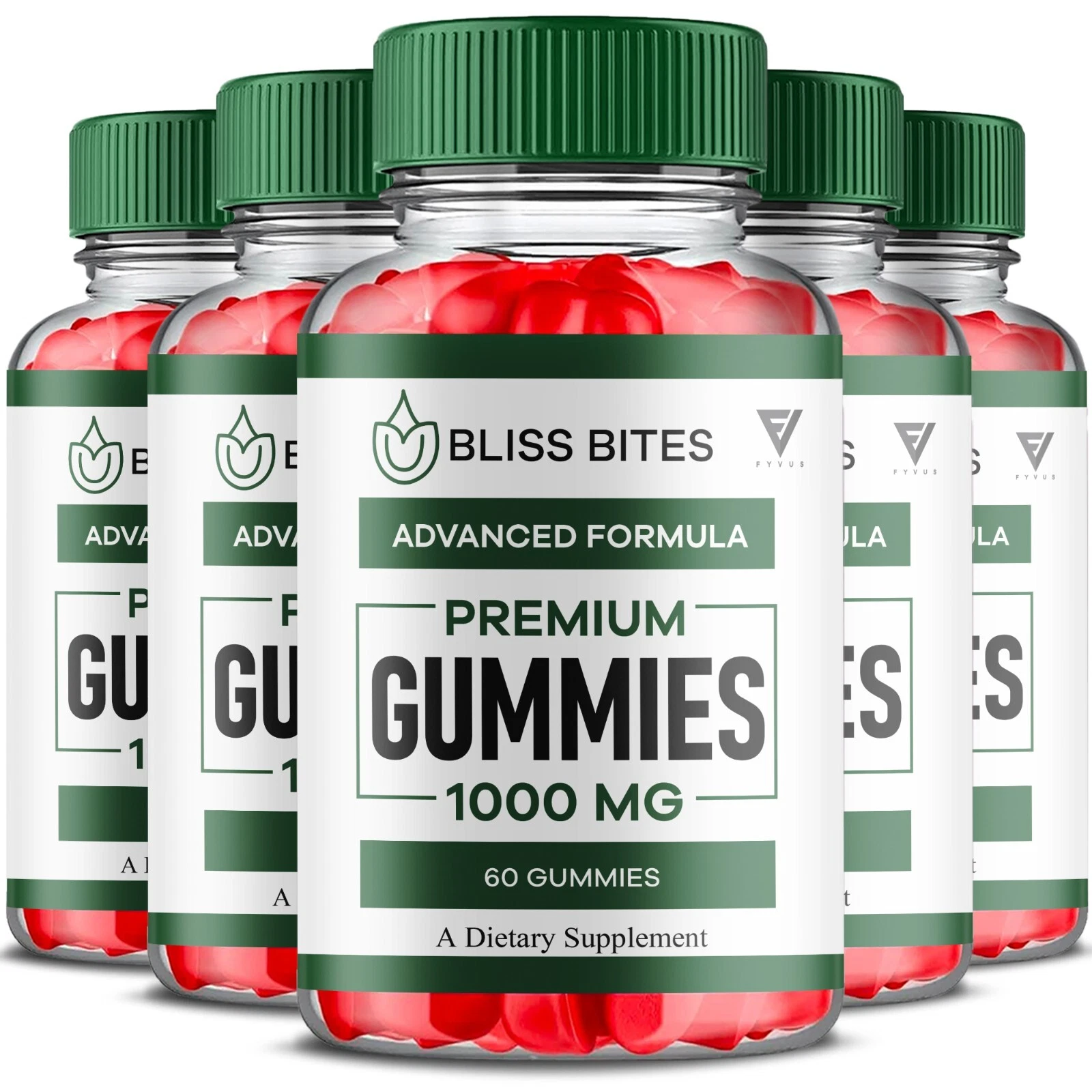 (5 Pack) Bliss Bites Keto ACV, BlissBites Advanced Health Support (300 Gummies)